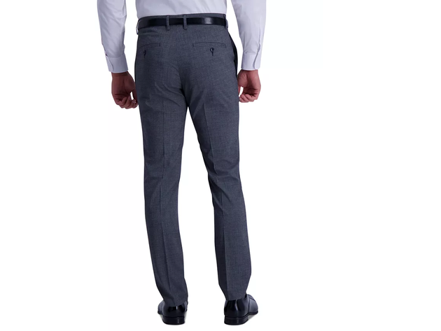 Kenneth Cole Reaction Men's Slim-Fit Stretch Heathered Glen Plaid Dress Pants Charcoal Size 34X30