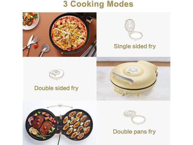 Bear 11.8'' Electric Round Nonstick Griddle Frying Pan