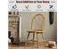 Costway 4 PCS Vintage Windsor Dining Side Chair Wood Spindleback Kitchen Natural - natural