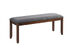 Costway Dining Bench Upholstered Entryway Bench Footstool Kitchen w/ Wood Legs - Grey, Brown