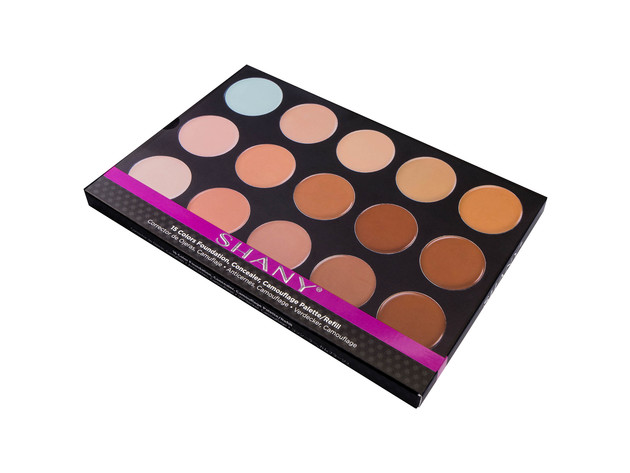 SHANY Professional Cream Foundation and Camouflage Concealer - 15 Color Palette