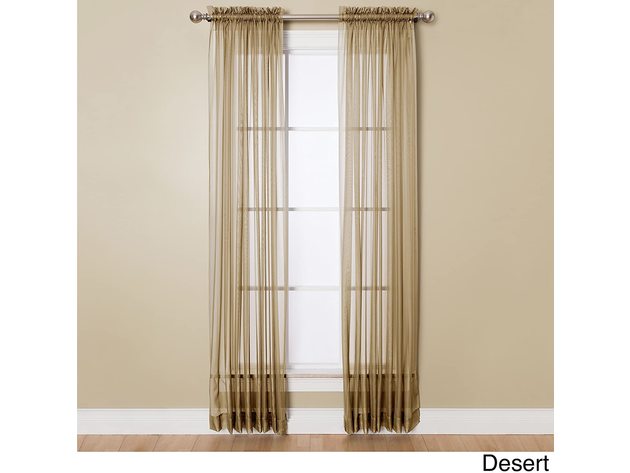 Miller Curtains Single Panel Angelica 84 x 59 Inches Polyester Window Curtain, Desert