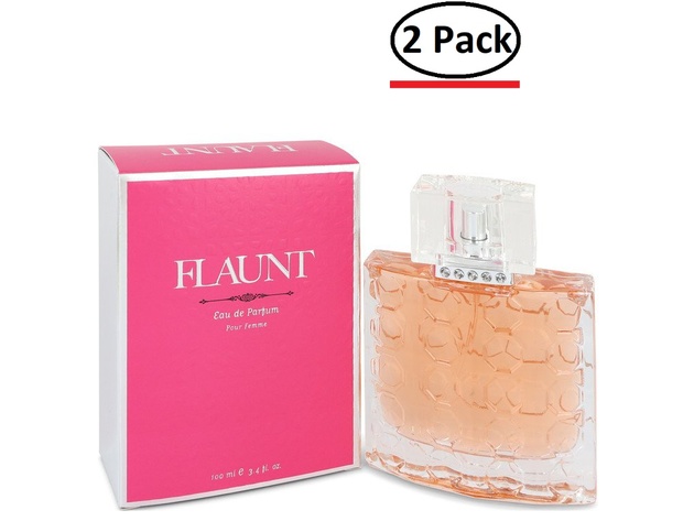 Flaunt Pour Femme by Joseph Prive Eau De Parfum Spray 3.4 oz for Women (Package of 2)