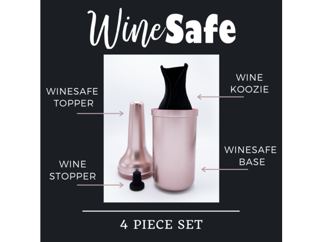 WineSafe: 4 Piece Wine Set - Matte Black