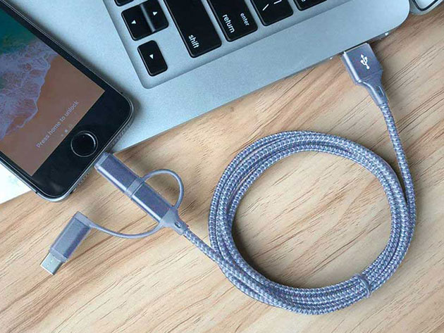 You can connect Apple, Android, Samsung, Google, and Windows devices all from one cable