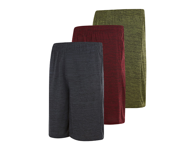 Athletic Shorts for Men with Pockets (3-Pack, Set H/Small)
