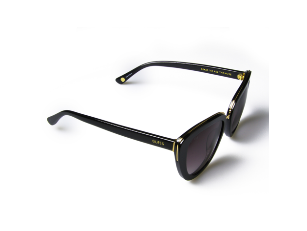 The Muse Sunglasses Black - Gold / Smoke