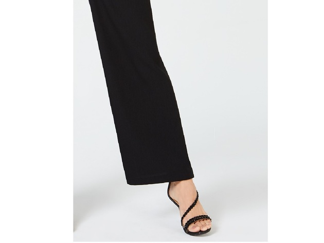 Thalia Sodi Women's Wide-Leg Pants Woven Pants Black Size Medium