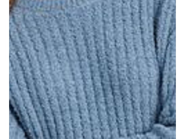Crave Fame Juniors' Ribbed Cropped Sweater Blue Size Extra Large