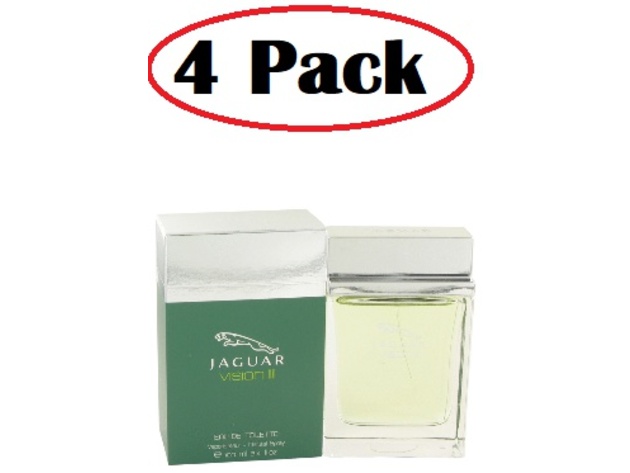 4 Pack of Jaguar Vision II by Jaguar Eau De Toilette Spray 3.4 oz