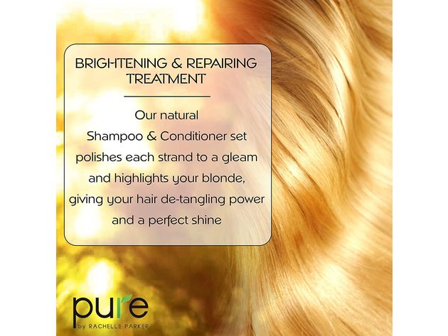 Shampoo and Conditioner Set for Blonde Hair. Gentle, Moisture Renewal, Shampoo Set for Women & Men. Paraben & Sulfate Free.