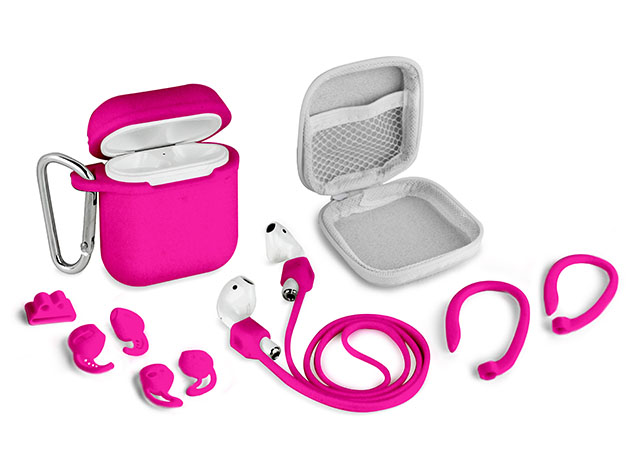 Aduro AirPods 8-Piece Accessory Bundle (Pink)