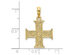 Greek Cross Pendant Necklace in 14K Yellow Gold with Chain