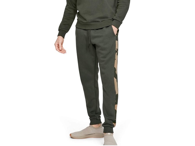 Under Armour Men's Rival Fleece Camo Joggers Green Size 2 Extra Large