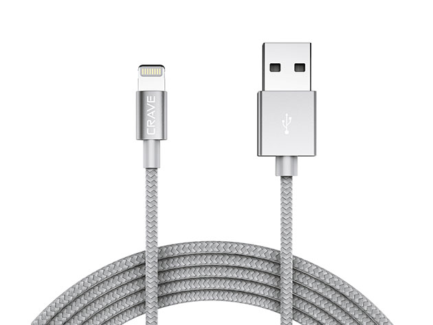 Crave 4Ft Lightning to USB Cable (Silver)