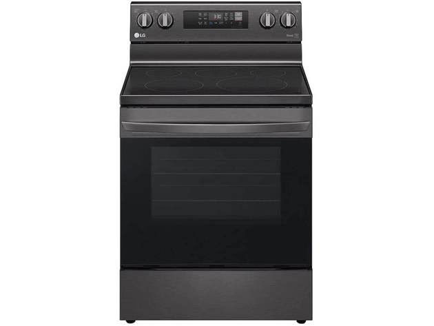 LG LREL6323D 6.3 cu. ft. Black Stainless Electric Convection Smart Range with Air-Fry