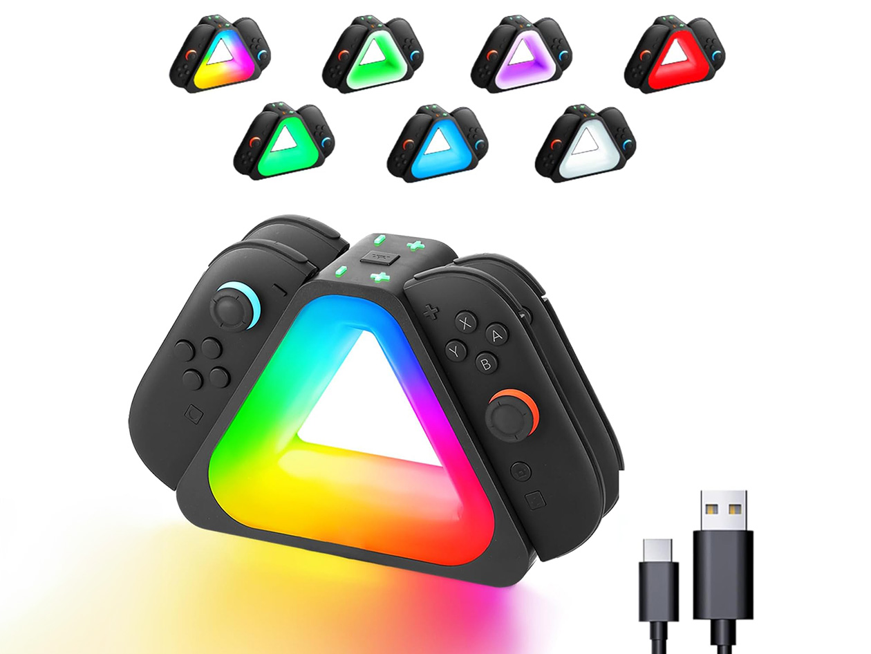 Charging Dock for Nintendo Switch 2 Joy-Con Controllers (Triangular Base) 