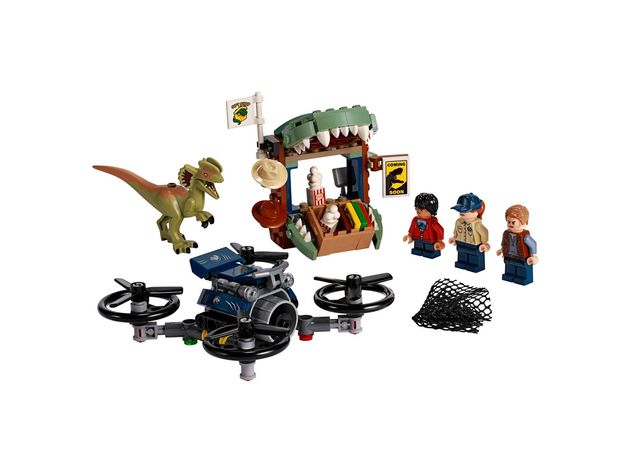 LEGO Jurassic World Unleashed Block Dilophosaurus on the Loose Building Kit, 168 Pieces