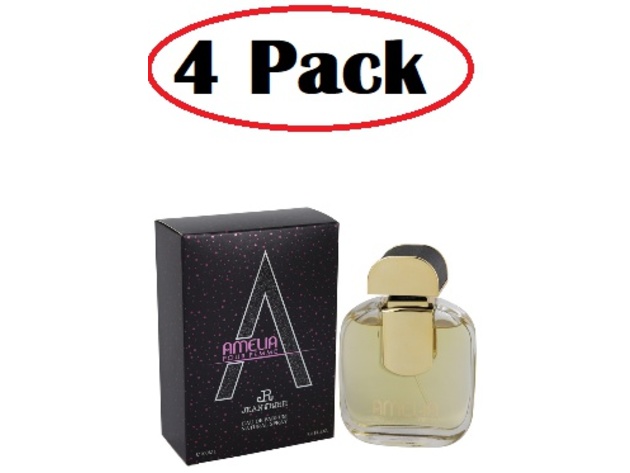 4 Pack of Amelia Pour Femme by Jean Rish Eau De Parfum Spray 3.4 oz