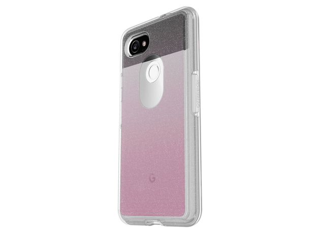 OtterBox Symmetry Series Google Pixel 2 XL Compatible Phone Case, Silver Flake Pink Hello Ombre (New Open Box)