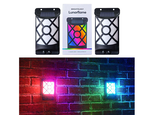 Lunarflame Solar Lights with 7 Colors + 3 Modes (2-Pack)