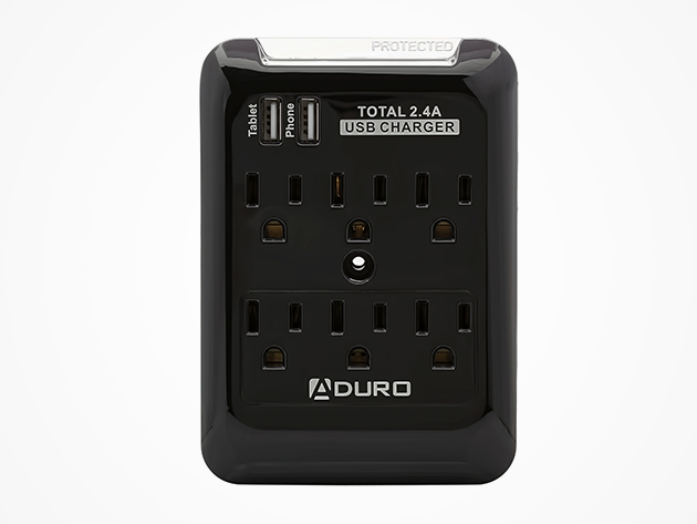 Aduro Surge Protector: 6-Outlet & 2-USB Port