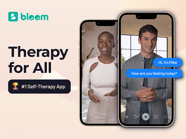 Bloom Self-Guided Therapy App: Lifetime Subscription (Premium Plan)