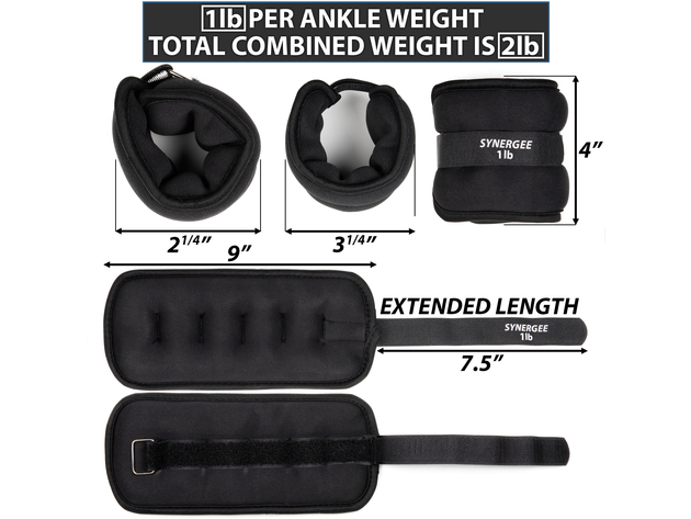 Synergee Fixed Ankle/Wrist Weights - 2lb