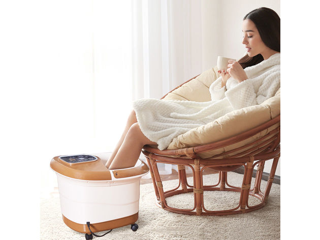 All-in-One Heat Bubble Vibration Foot Spa Bath Massager 