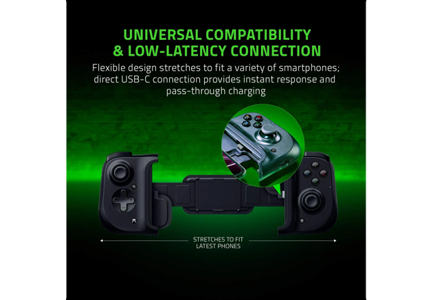 Razer Kishi for Android (Xbox) Gaming Controller Compatible with Most USB-C Android Phones (Refurbished)