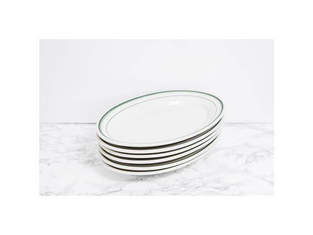 Green Bay 6 Plate Set  - Oval