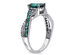 1.20 Carat (ctw) Lab Created Emerald Twist Ring with Accent Diamonds in 10K White Gold - 9