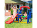 Goplus 3 in 1 Junior Children Climber Slide Swing Seat Basketball Hoop Playset - Red&Blue&Yellow
