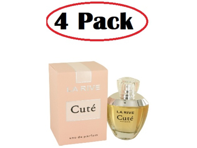 4 Pack of La Rive Cute by La Rive Eau De Parfum Spray 3.3 oz
