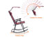 Costway Folding Rocking Chair Rocker Porch Zero Gravity Furniture Sunshade Canopy - Red