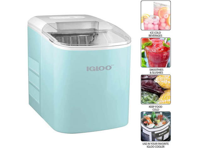 IGLOO ICEB26AQ 26 lb. Portable Ice Maker - Aqua