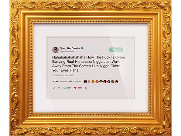 “Cyber Bullying” Tyler, The Creator Framed Tweet | Joyus