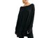 Free People Women's North Shore Thermal Knit Tunic Top  Black Size Extra Small
