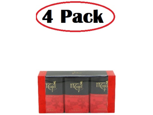 4 Pack of Maja by Myrurgia Soap (3 pack) 3.1 oz
