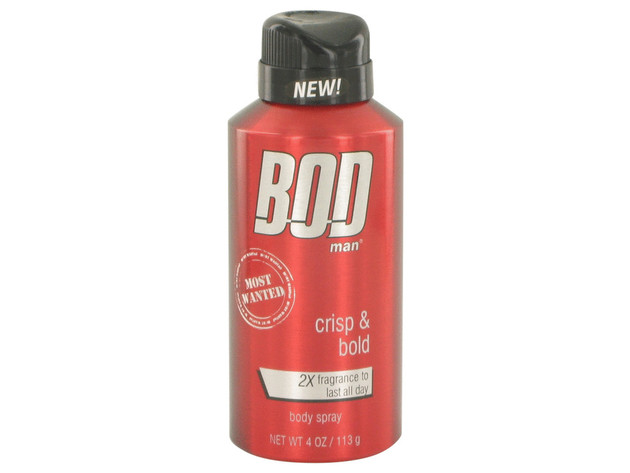 3 Pack Bod Man Most Wanted by Parfums De Coeur Fragrance Body Spray 4 oz for Men