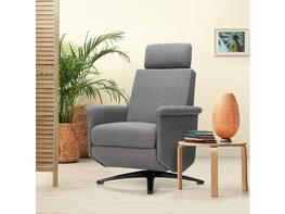 Costway Massage Recliner Chair Vibrating Sofa w/ Remote Control&Adjustable Headrest Grey