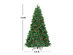 Costway 4.5Ft\6.5Ft\7.5Ft Pre-lit Hinged Christmas Tree w/ Pine Cones Red Berries and 300\450\450 LED Lights