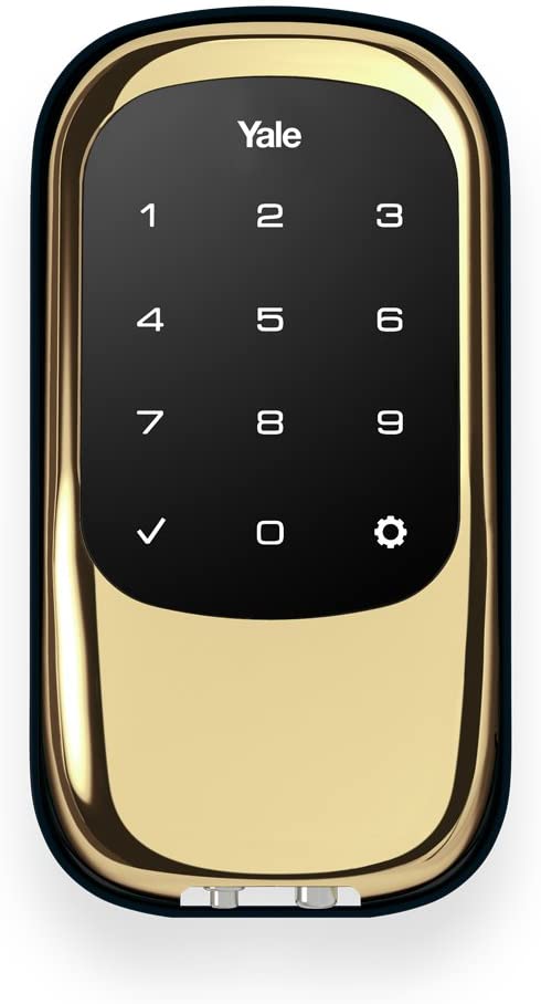 Yale Security YRD120-ZW-605 Yale T1L Lock Z-Wave in Polished Brass (YRD120) Key Free Touchscreen Deadbolt