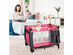 Costway Foldable Travel Baby Playpen Crib Infant Bassinet Bed Mosquito Net Music w/ Bag - Pink