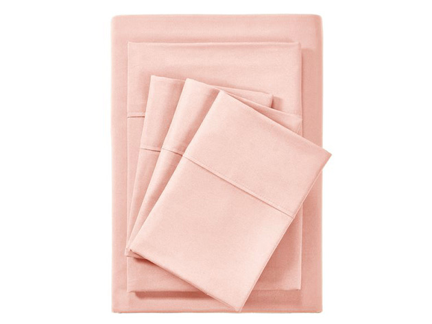 Bamboo 2000 Count 6-Piece Sheet Set with SnugGrip (Blush/Cal King)