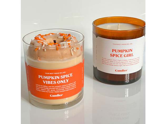 Candier Pumpkin Spice Vibes Only Donut Candle