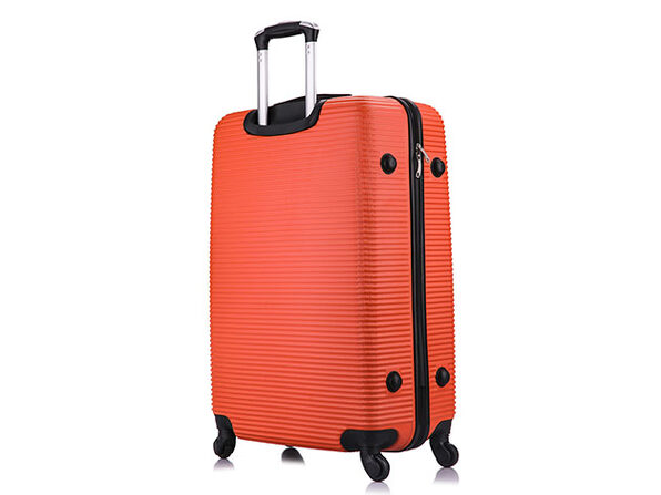 orange lightweight suitcase