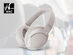 TCL ELIT400NC Wireless On-Ear Noise Cancelling Bluetooth Headphones - Cement Gray (Refurbished)