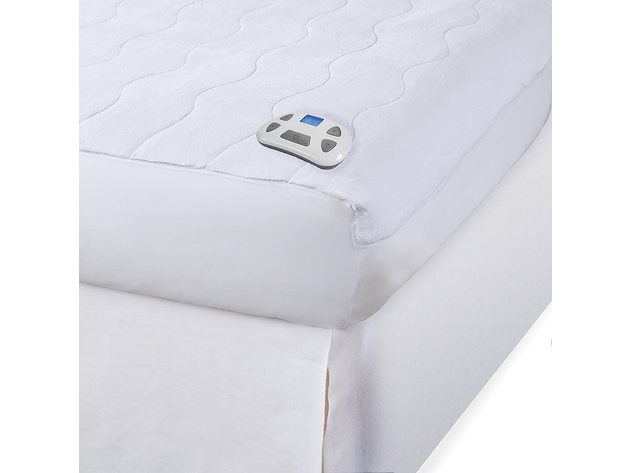 Serta Bluetooth Electric Heated Warming Mattress Pad - White