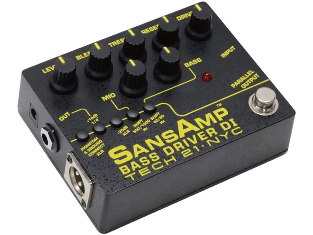 Tech21 SansAmp Bass Driver DIV2 Effects Pedal with 6.3mm Jack Input&Output-Black (Used, Damaged Retail Box)